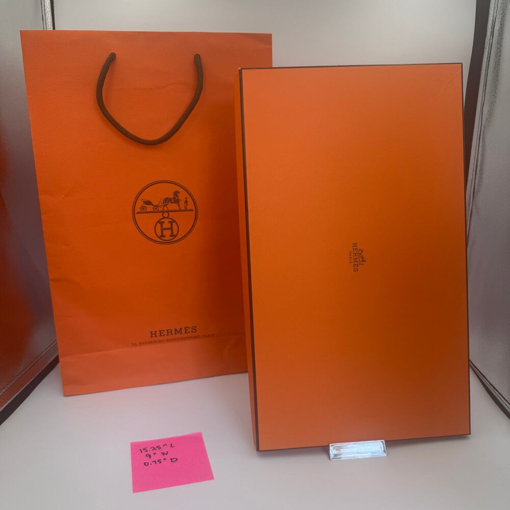 Authentic Hermes Scarf Box and Bag Packaging